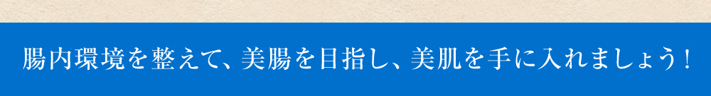 腸内環境を整えて、美腸を目指し美肌を目指しましょう